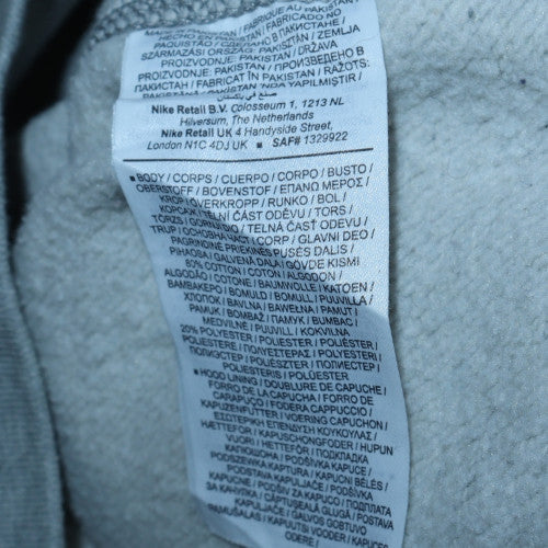 Nike Men's Grey Pullover Hoodie M Regular Fit Fleece Sweatshirt