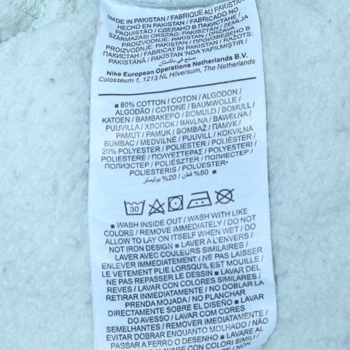 Nike Women White Crew Neck Pullover Sweatshirt Size L Cotton Blend