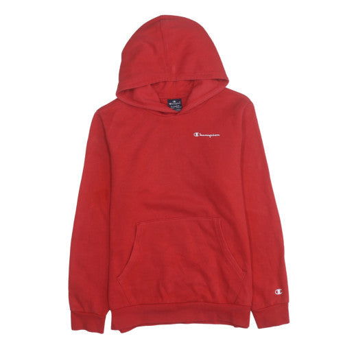 Champion Boys Red Pullover Hoodie 13-14 Years Fleece Sweatshirt