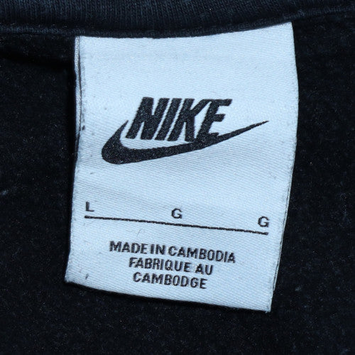 Nike Men's Black Full Zip Hoodie Size L Fleece Sportswear