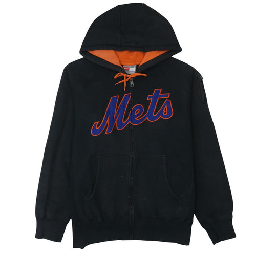 Nike Men's Black Full Zip Mets Hoodie Size L Fleece Sportswear