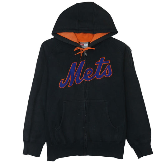 Nike Men's Black Full Zip Mets Hoodie Size L Fleece Sportswear
