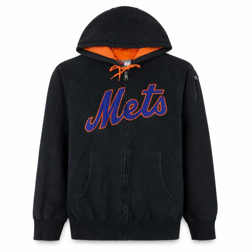 Nike Men's Black Full Zip Mets Hoodie Size L Fleece Sportswear