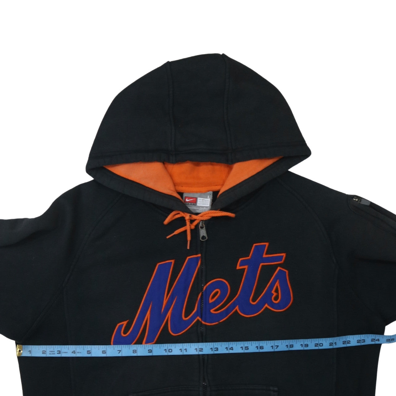 Nike Men's Black Full Zip Mets Hoodie Size L Fleece Sportswear