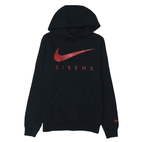 Nike Men's Black S Pullover Hoodie with Red Logo Graphic