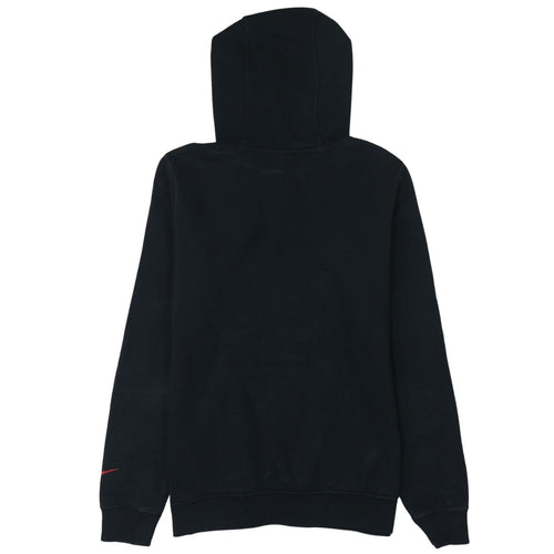 Nike Men's Black S Pullover Hoodie with Red Logo Graphic