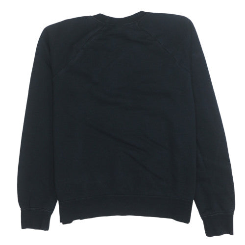 Nike Women's Black Small Pullover Sweatshirt Crew Neck Logo Cotton Blend