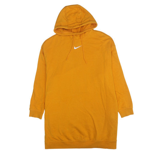 Nike Women's Yellow Pullover Hoodie Sweatshirt Size M Cotton Blend
