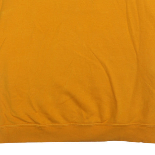 Nike Women's Yellow Pullover Hoodie Sweatshirt Size M Cotton Blend