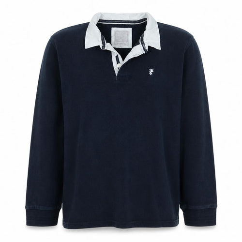 Avenue Men’s Blue 2XL Henley Sweatshirt Long Sleeve Cotton Top