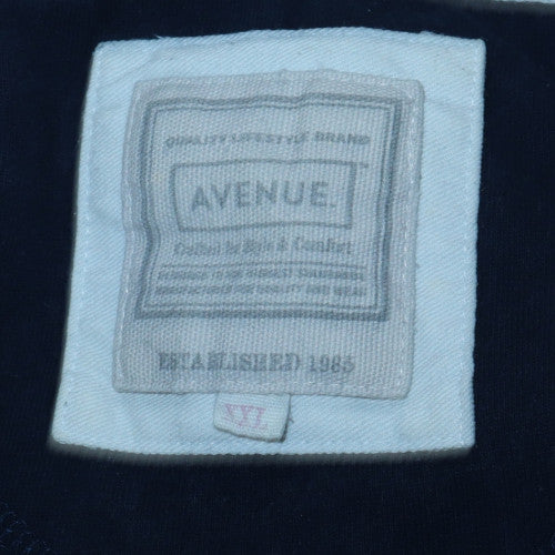 Avenue Men’s Blue 2XL Henley Sweatshirt Long Sleeve Cotton Top