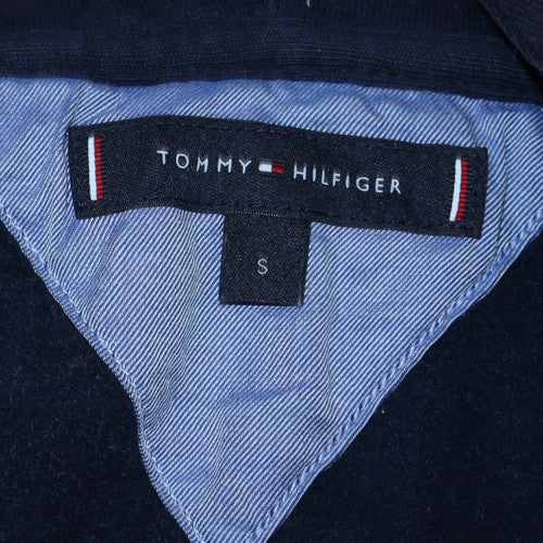 Tommy Hilfiger Men's Blue Full Zip Hoodie Size S Logo Fleece