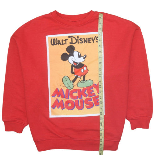Primark Disney Women's Red Mickey Mouse Pullover Sweatshirt Size S 10/12