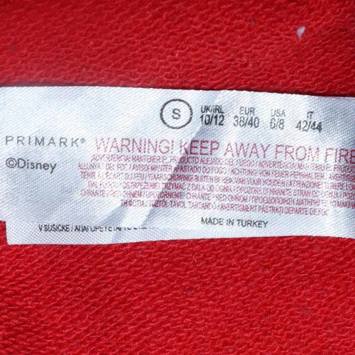 Primark Disney Women's Red Mickey Mouse Pullover Sweatshirt Size S 10/12