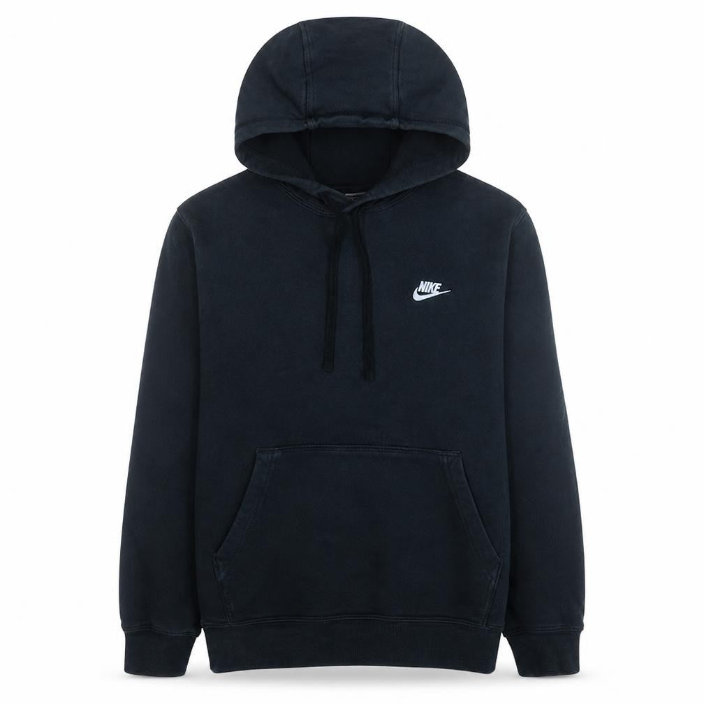 Front view of Nike Men's Black Pullover Hoodie M Regular Fit Fleece