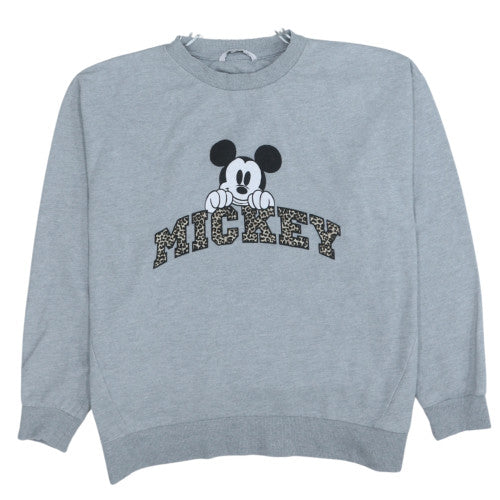 Tu Woman Disney Mickey Grey Cotton Blend Sweatshirt Size 18