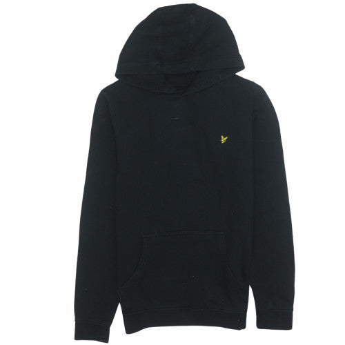 Lyle & Scott Junior Boys Black Pullover Hoodie 14-15 Years Cotton Blend