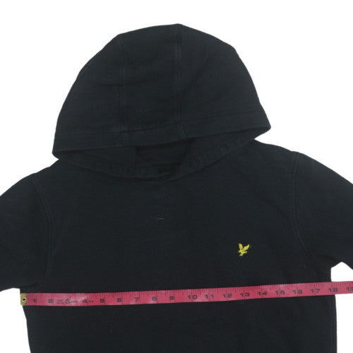 Lyle & Scott Junior Boys Black Pullover Hoodie 14-15 Years Cotton Blend