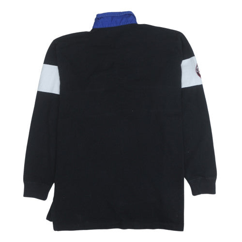 Polo Sport Ralph Lauren Men's Black XL Collared Henley Sweatshirt