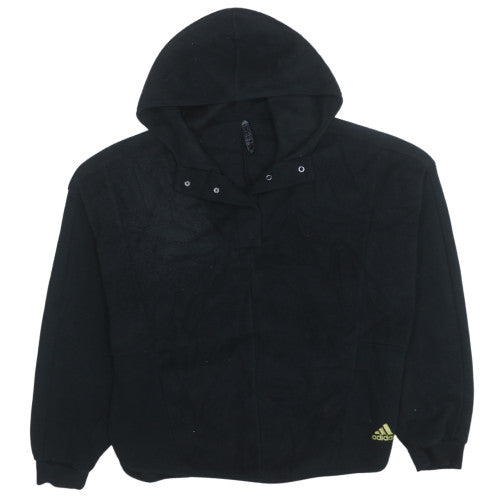 Adidas Womens Black Hooded Pullover Hoodie Size M Fleece Primegreen