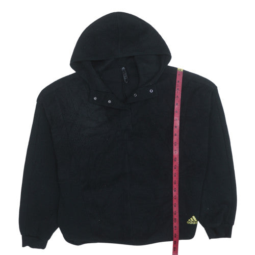 Adidas Womens Black Hooded Pullover Hoodie Size M Fleece Primegreen