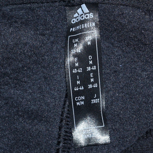 Adidas Womens Black Hooded Pullover Hoodie Size M Fleece Primegreen