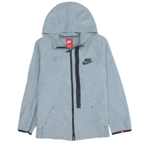 Nike Boys Grey Full Zip Hoodie XL 13-15 Years Fleece Hooded Sweatshirt