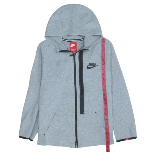 Nike Boys Grey Full Zip Hoodie XL 13-15 Years Fleece Hooded Sweatshirt