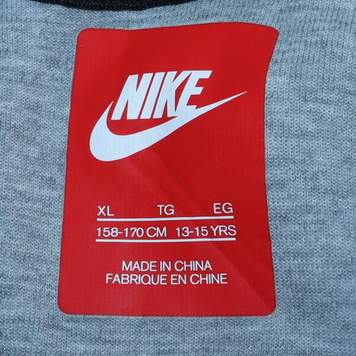 Nike Boys Grey Full Zip Hoodie XL 13-15 Years Fleece Hooded Sweatshirt