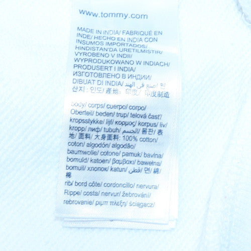 Tommy Jeans Women White Cotton Crew Neck Pullover Sweatshirt M