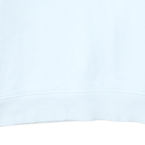 Tommy Jeans Women White Cotton Crew Neck Pullover Sweatshirt M