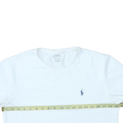 Ralph Lauren Men's White Cotton Crew Neck T-Shirt Size S