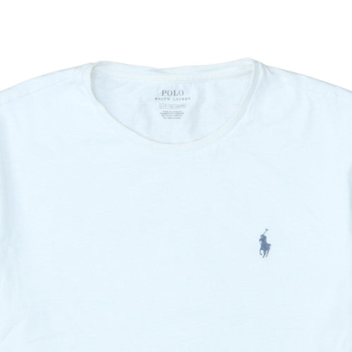 Ralph Lauren Men's White Cotton Crew Neck T-Shirt Size S