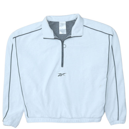 Reebok Women’s Light Grey 1/4 Zip Pullover Sweatshirt M