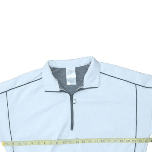 Reebok Women’s Light Grey 1/4 Zip Pullover Sweatshirt M