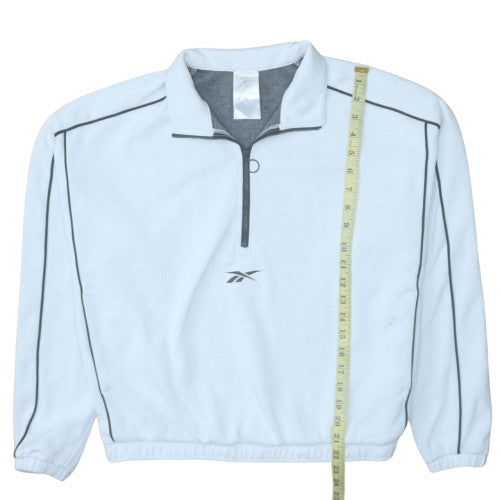 Reebok Women’s Light Grey 1/4 Zip Pullover Sweatshirt M