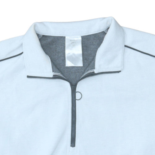 Reebok Women’s Light Grey 1/4 Zip Pullover Sweatshirt M
