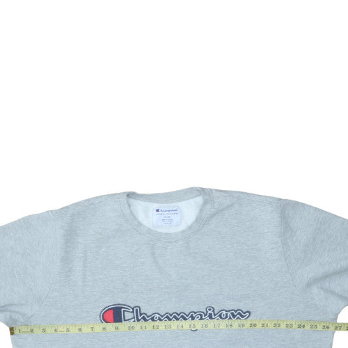 Champion Men's Grey XL Pullover Sweatshirt Embroidered Logo Crew Neck