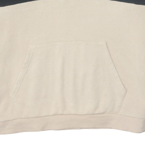 Fila Women's Beige & Black Pullover Hoodie Size L14 Cotton Blend