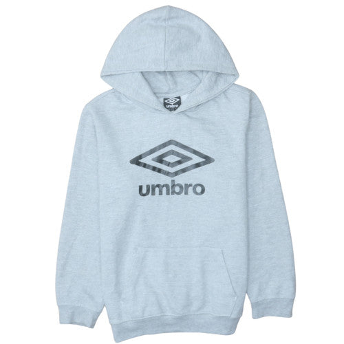 Umbro Boys Grey Pullover Hoodie Size 12-13 Years Cotton Blend Logo Sweatshirt
