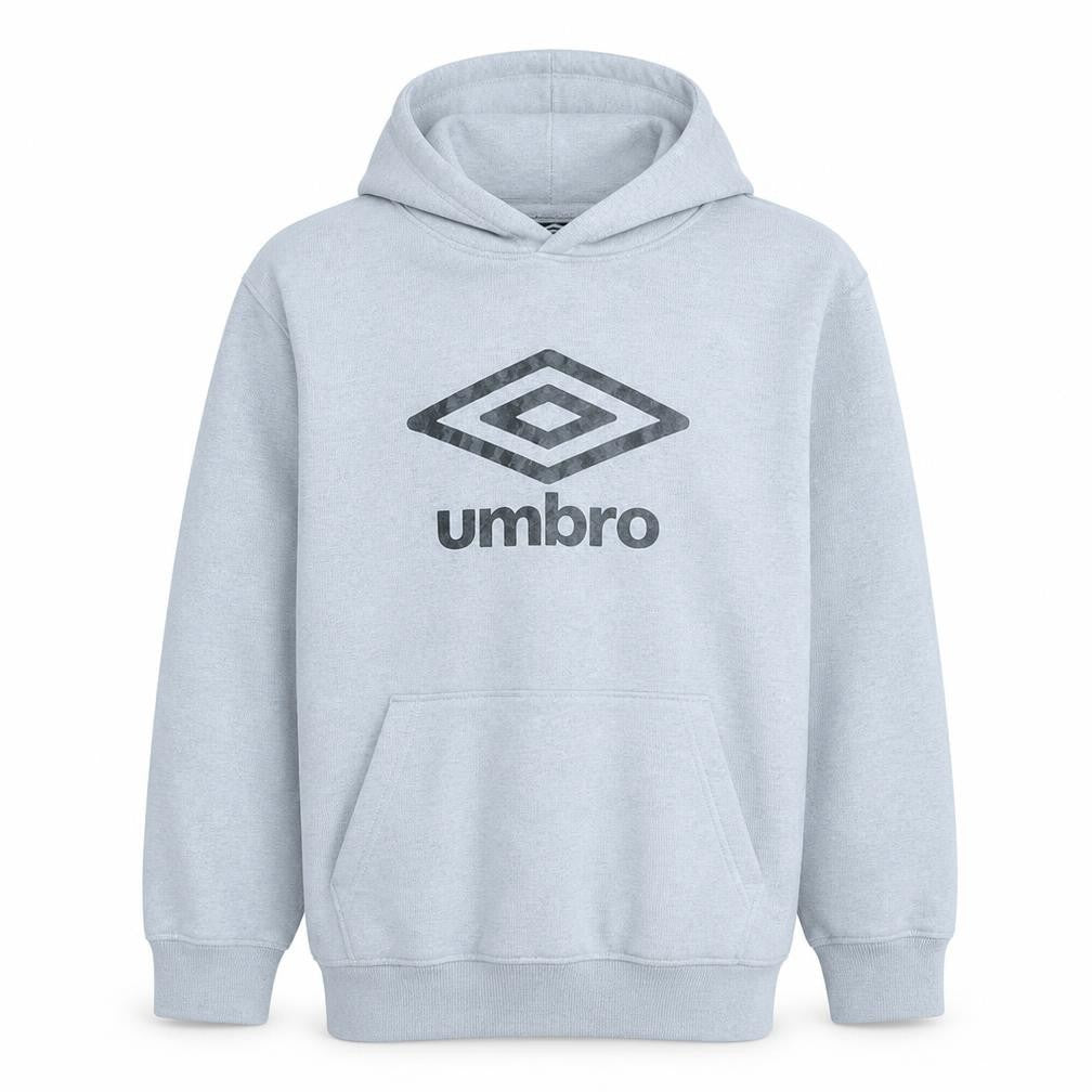 Umbro Boys Grey Pullover Hoodie Size 12-13 Years Cotton Blend Logo Sweatshirt