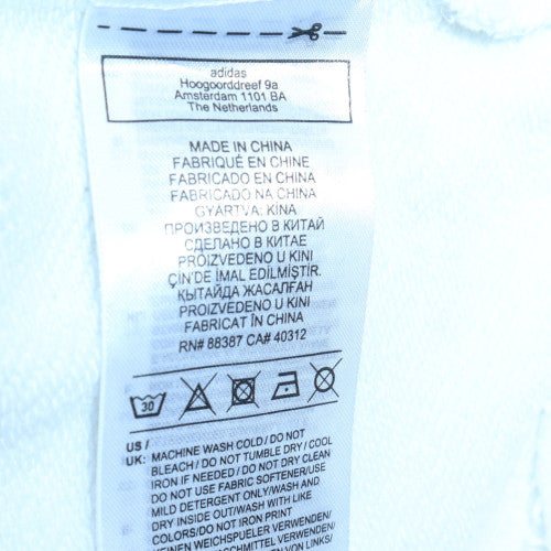 Adidas Womens White Pullover Sweatshirt Size 14 Crew Neck Logo Print