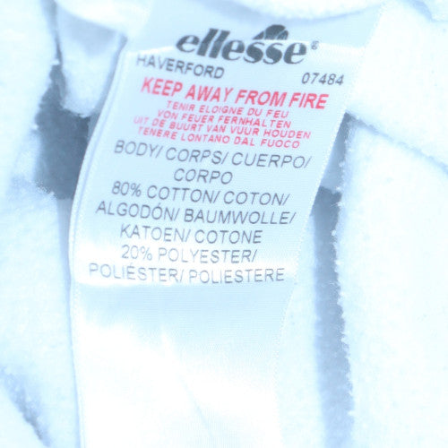 Ellesse Womens White UK 12 Cotton Blend Pullover Sweatshirt
