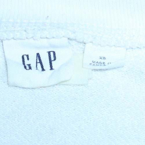 GAP Men's White Red Logo Sweatshirt XS Pullover Crew Neck