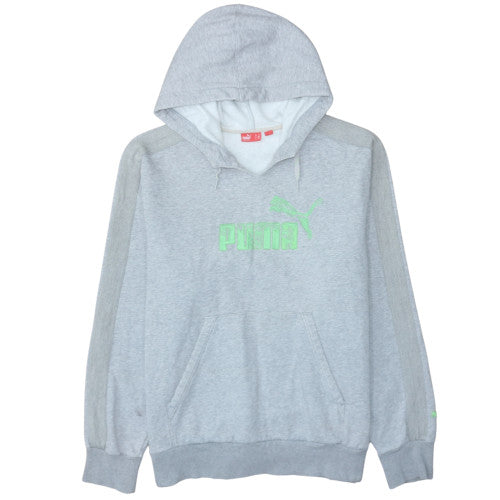 Puma Men’s Grey XL Pullover Hoodie with Logo and Pockets