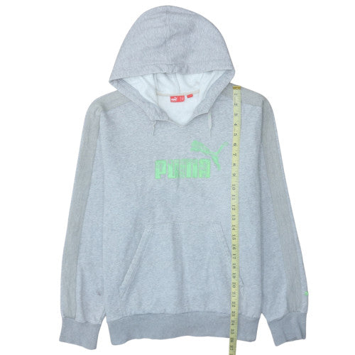 Puma Men’s Grey XL Pullover Hoodie with Logo and Pockets