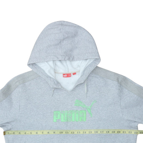 Puma Men’s Grey XL Pullover Hoodie with Logo and Pockets