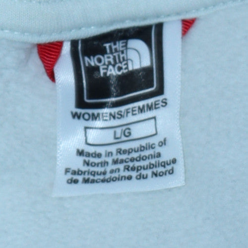 The North Face Womens White Pullover Hoodie Size L Cotton Sweatshirt