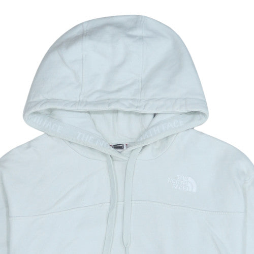 The North Face Womens White Pullover Hoodie Size L Cotton Sweatshirt