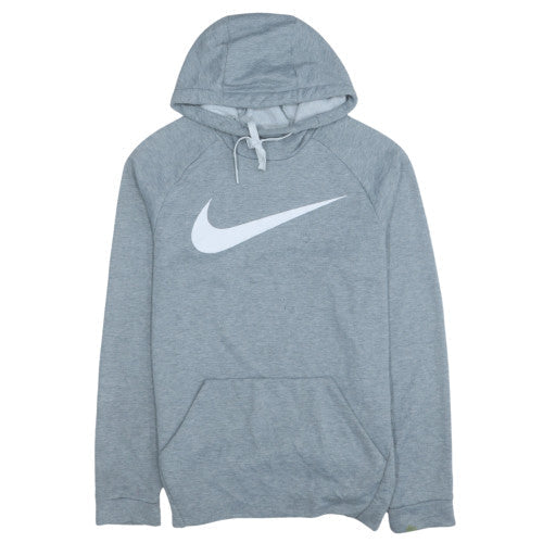 Nike Men's Grey Dri-Fit Logo Pullover Hoodie Size M